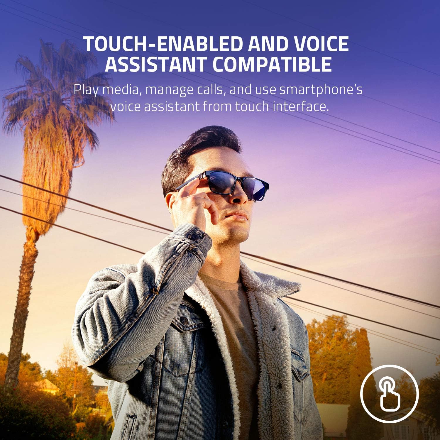 Anzu - Smart Glasses (Rectangle Blue Light + Sunglass L) - Image 5