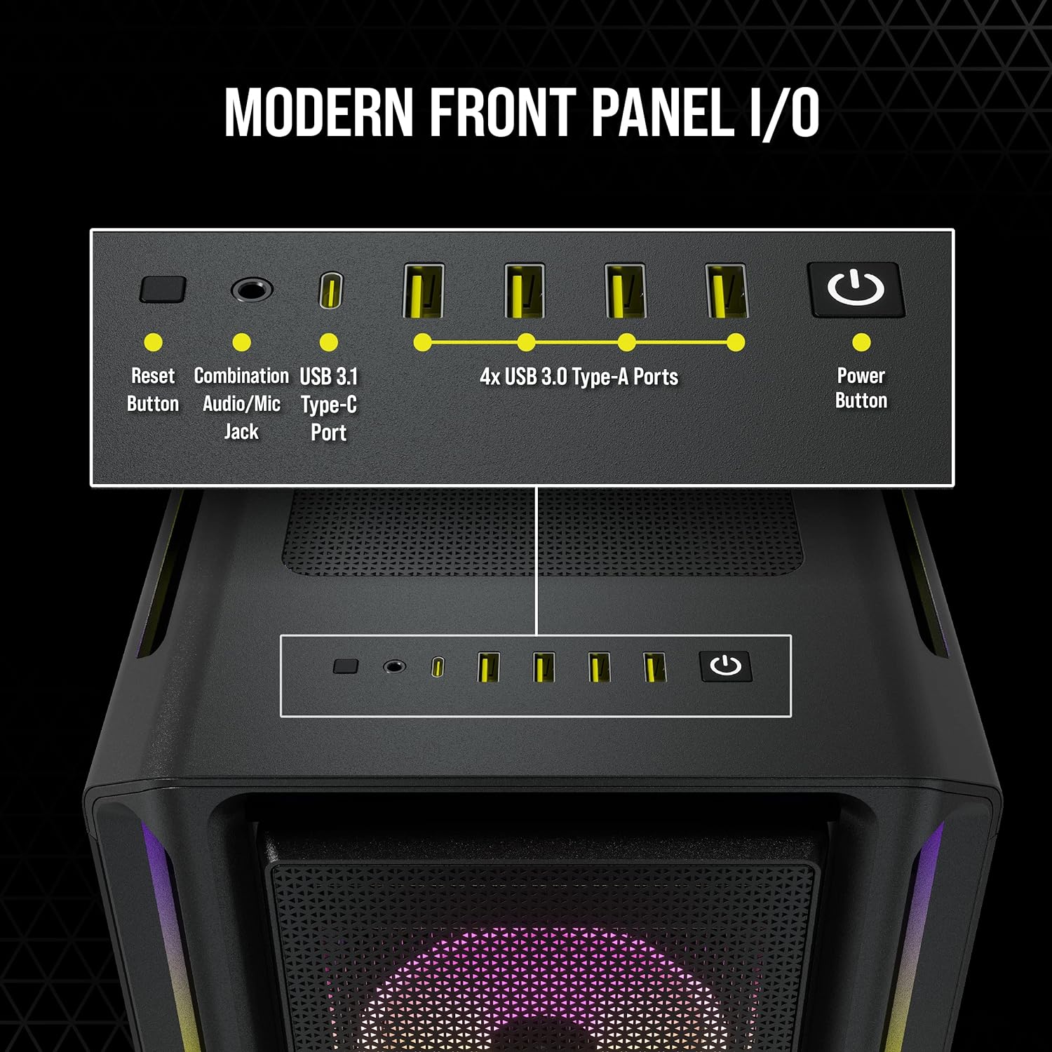 Corsair Boitier iCUE 5000T RGB Mid-Tower Ref: CC-9011230-WW Noir - Image 5