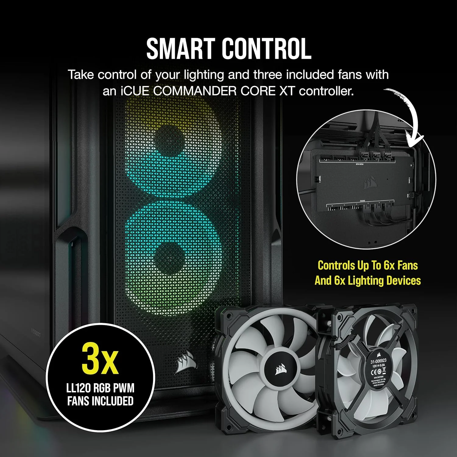 Corsair Boitier iCUE 5000T RGB Mid-Tower Ref: CC-9011230-WW Noir - Image 6