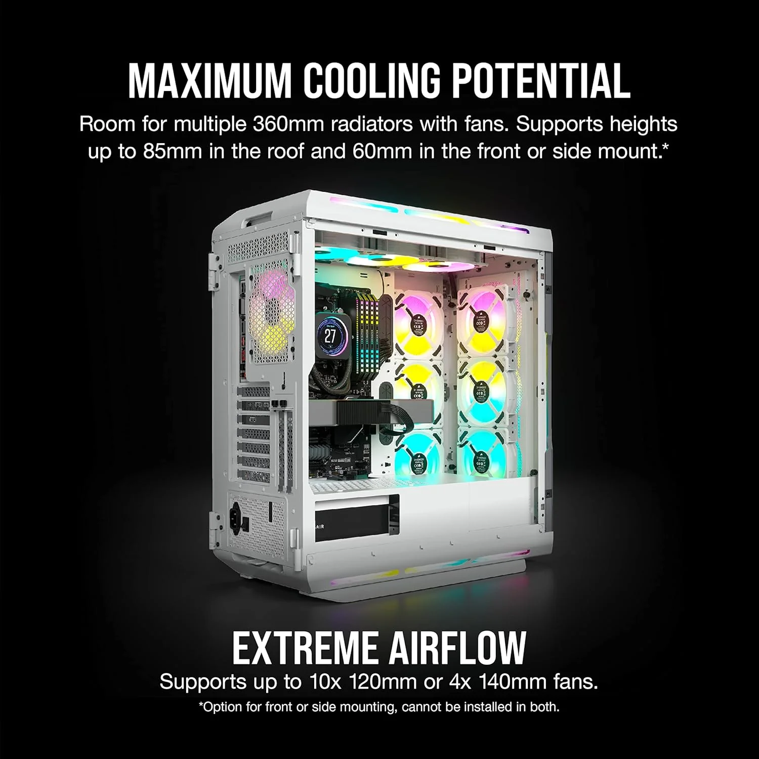Corsair Boitier iCUE 5000T RGB Mid-Tower Ref: CC-9011231-WW Blanc - Image 3