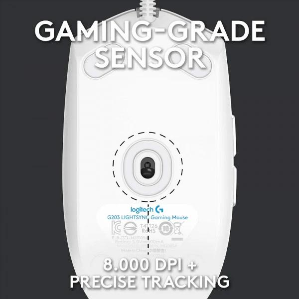 Logitech G102 LightSync RGB (Blanc) - Image 3