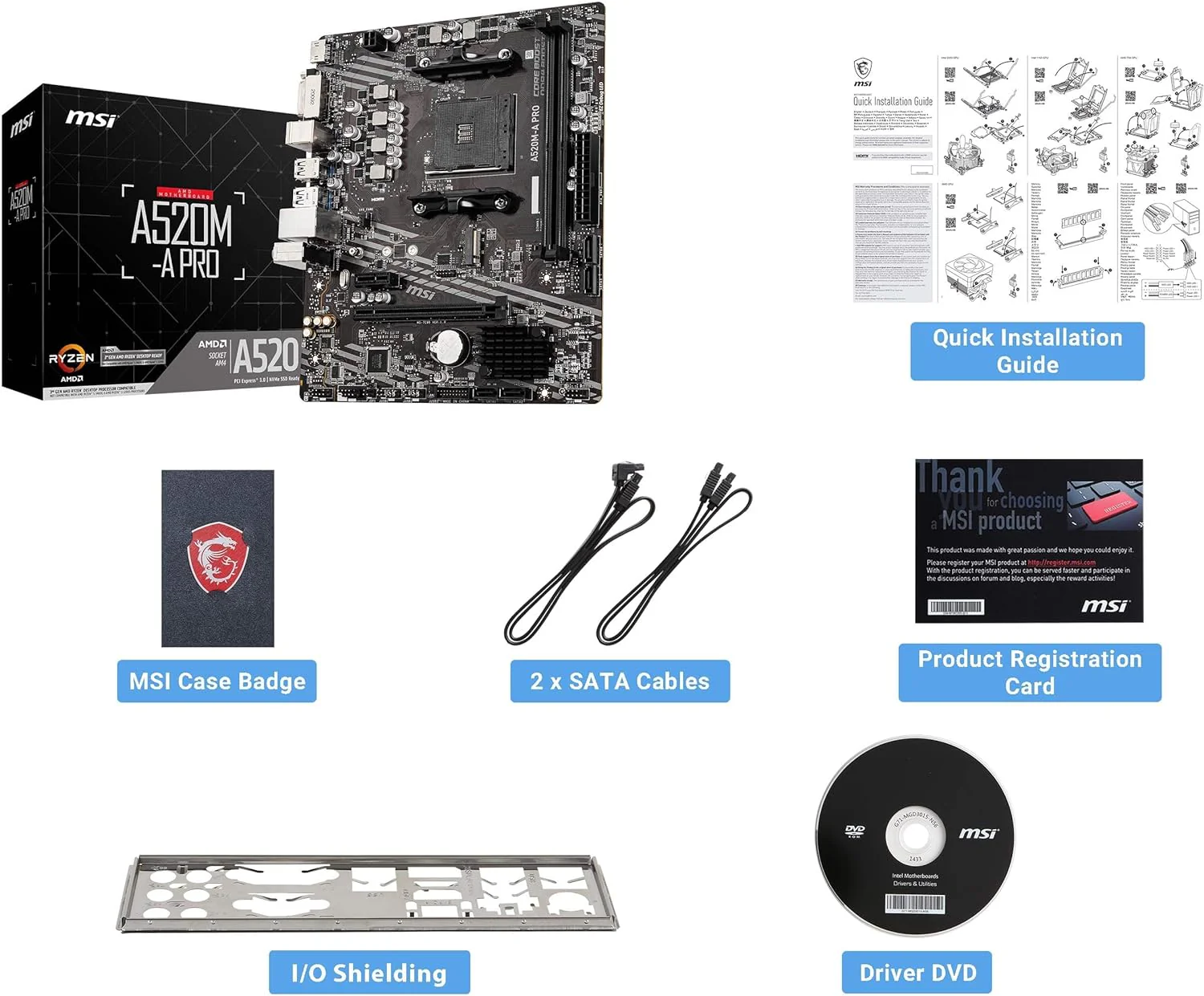 MSI Carte Mère A520M-A PRO - Image 4