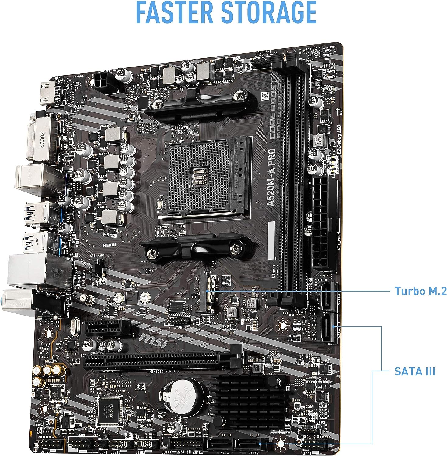 MSI Carte Mère A520M-A PRO - Image 6