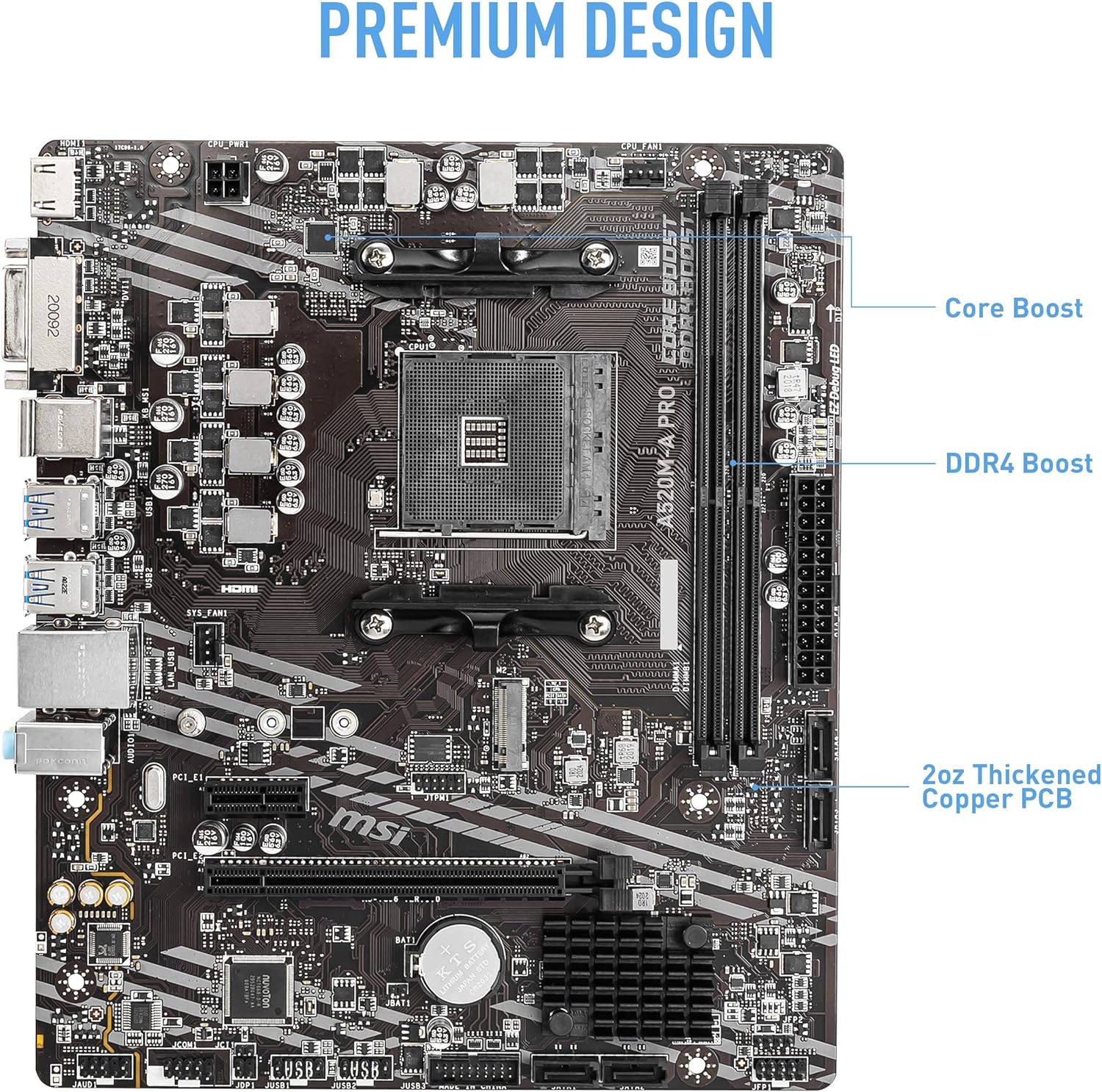 MSI Carte Mère A520M-A PRO - Image 7
