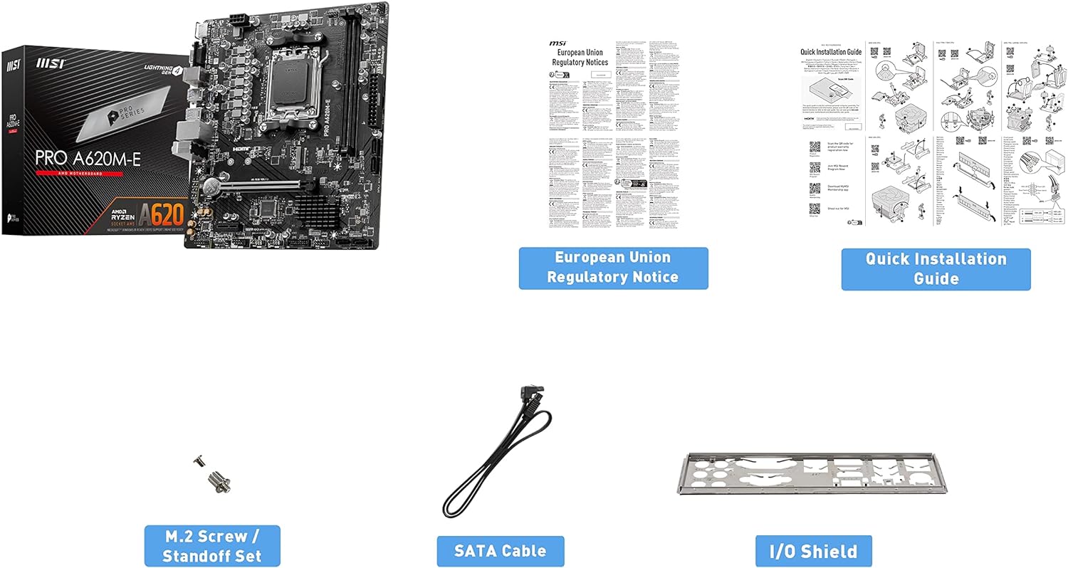 MSI Carte Mère PRO A620M-E - Image 3