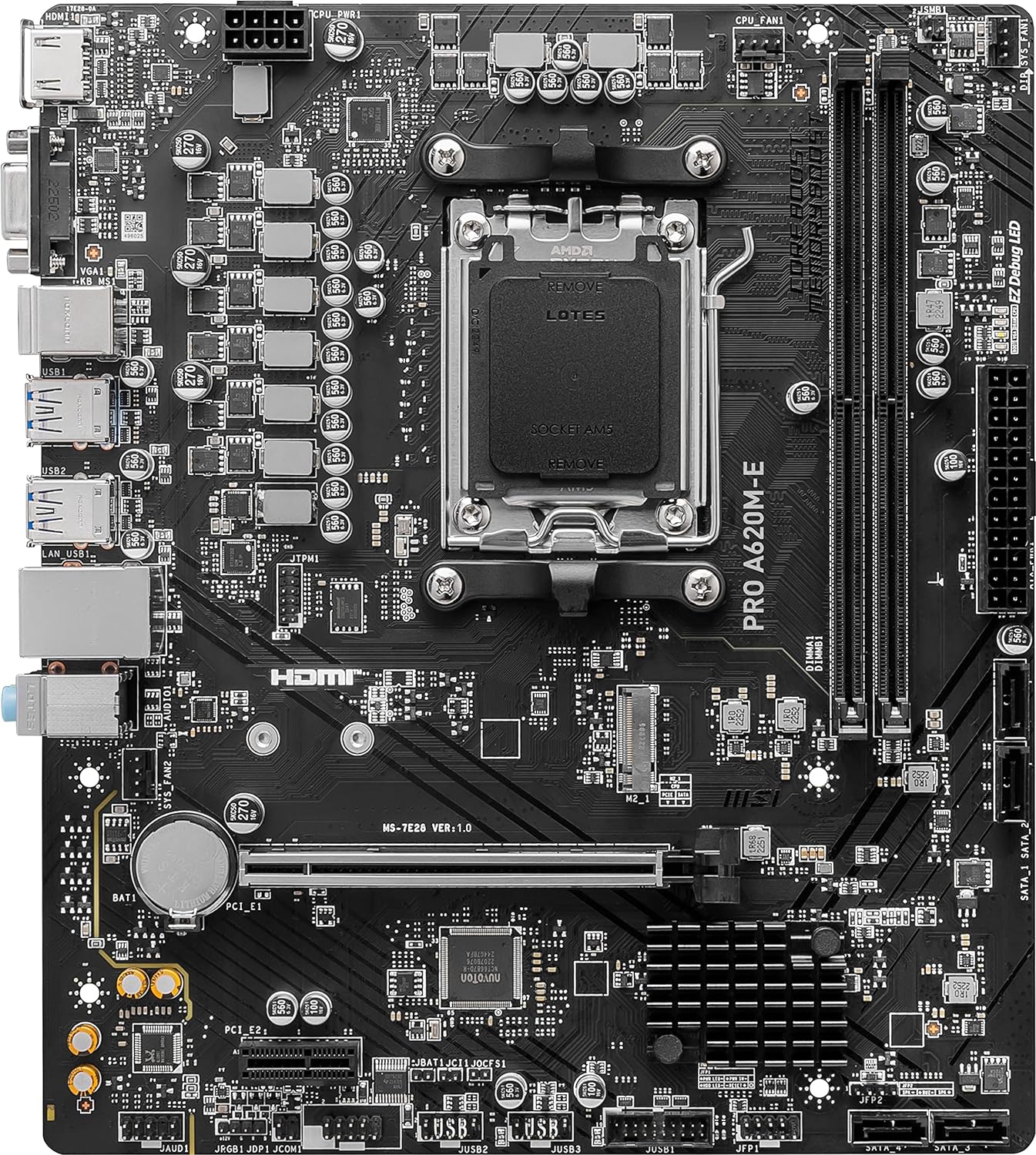 MSI Carte Mère PRO A620M-E - Image 4