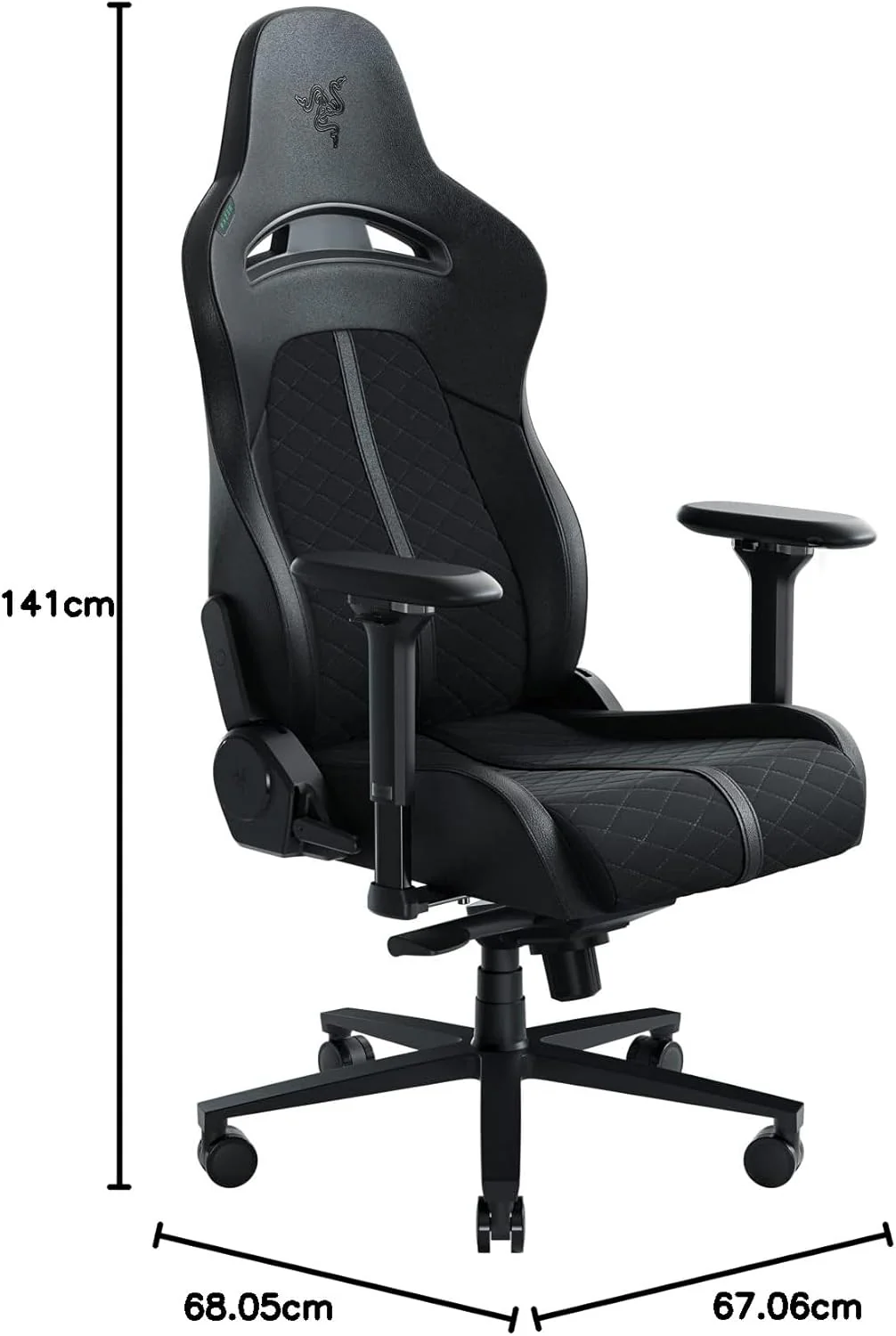 Razer Chaise Gaming Enki Black (logo Green) - Image 2
