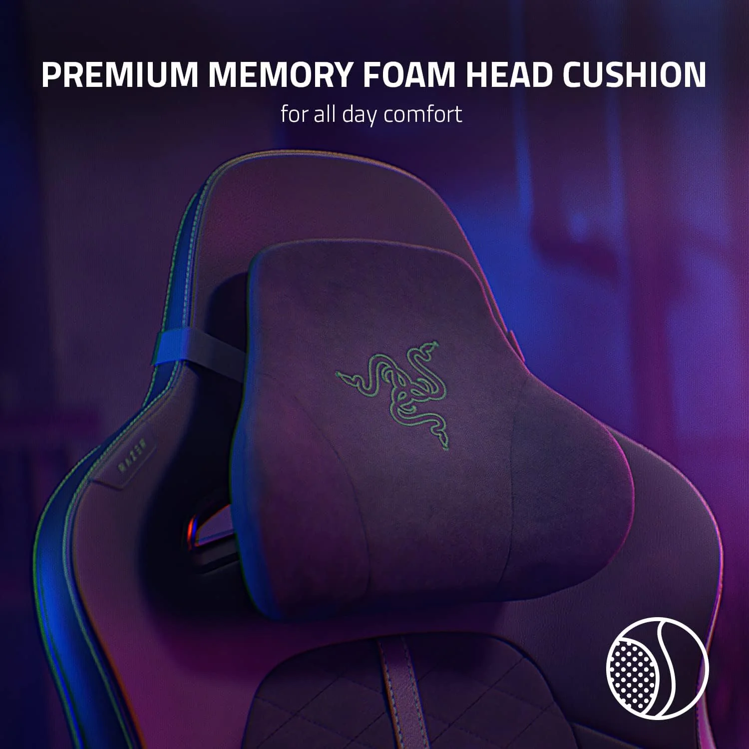 Razer Chaise Gaming Enki Black (logo Green) - Image 3