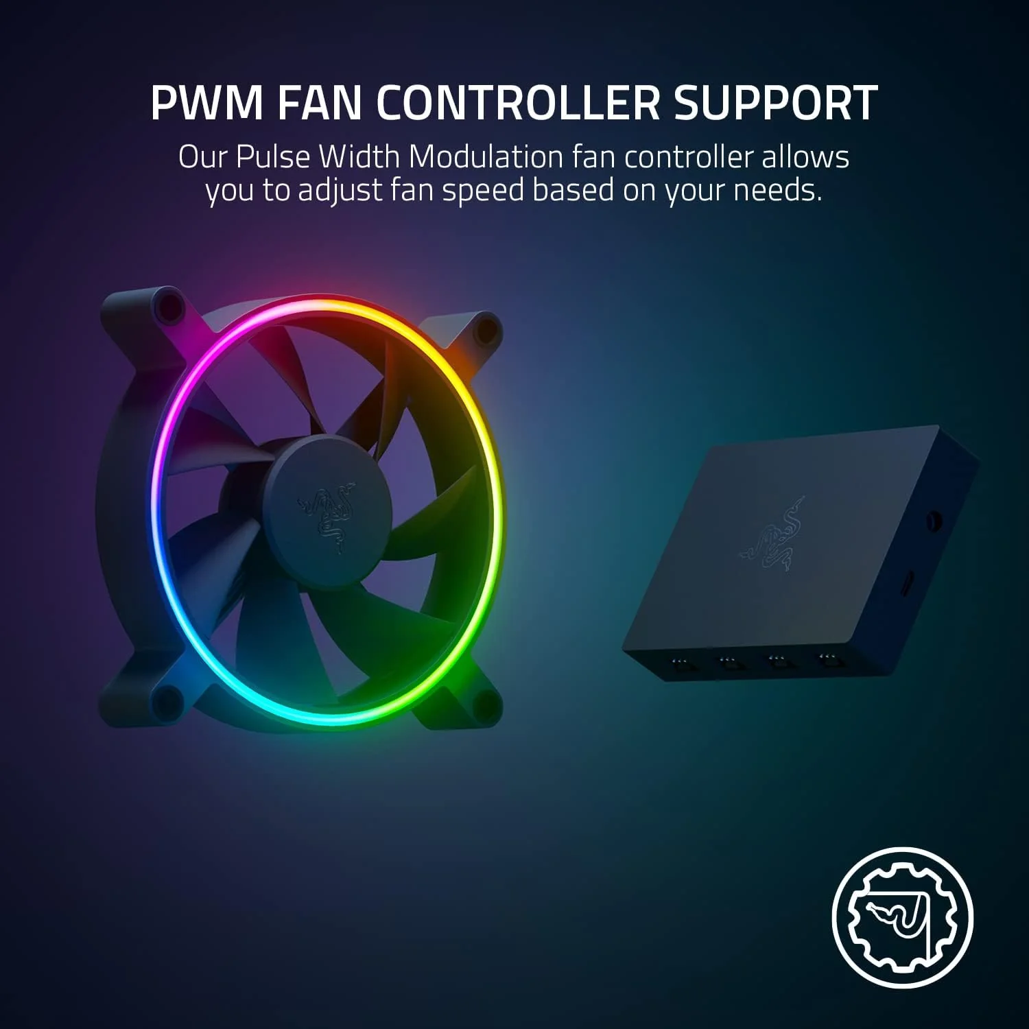 Razer Ventilateur pour PC Kunai 120MM aRGB LED PWM Performance Fan - 1 Fan Ref: RC21-01800100-R3M1 - Image 4