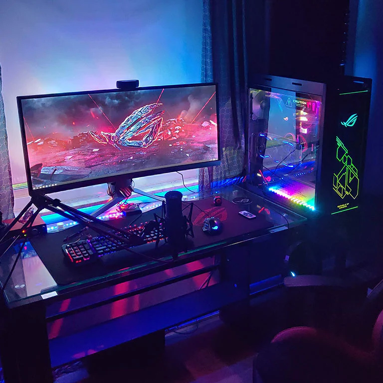 SETUP GAMER INTEL CORE i5 11400F-RX 580 + MONITEUR GAMER + PACK GAMER